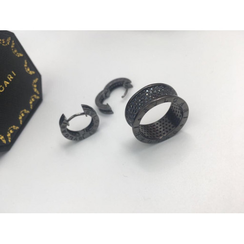 Комплект BVLGARI черный (серебро 925)