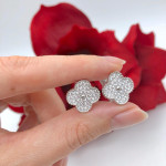 Серьги Van Cleef c цирконами