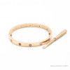 Браслет Cartier LOVE розовый классический с цветными камнями