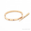 Браслет Cartier LOVE розовый классический с цветными камнями