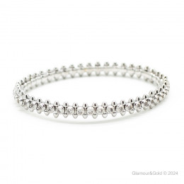 Браслет Cartier Clash белый с камнями