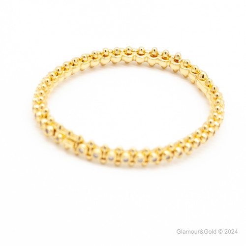 Браслет Cartier Clash желтый с камнями