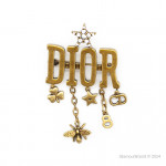 Брошь Dior Star желтая DIO-24А11