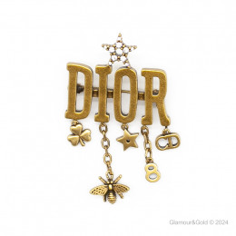 Брошь Dior Star желтая DIO-24А11