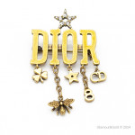 Брошь Dior Star желтая DIO-24А11