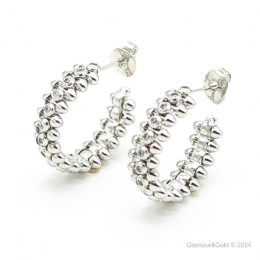Серьги Cartier Clash белые с камнями
