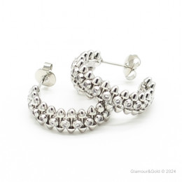 Серьги Cartier Clash белые с камнями