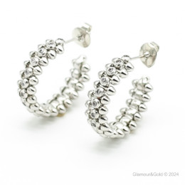 Серьги Cartier Clash белые с камнями