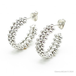 Серьги Cartier Clash белые с камнями