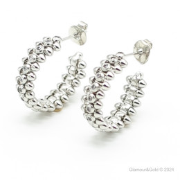 Серьги Cartier Clash белые с камнями