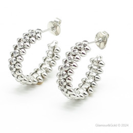 Серьги Cartier Clash белые с камнями