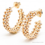 Серьги Cartier Clash розовые с камнями