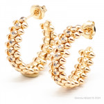 Серьги Cartier Clash розовые с камнями