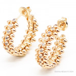 Серьги Cartier Clash розовые с камнями