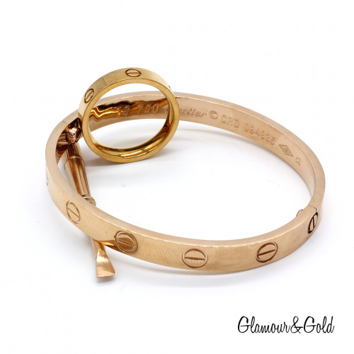 Браслет Cartier Love розовый классический