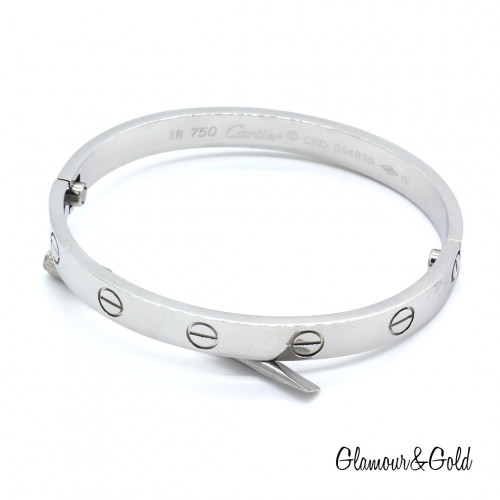Браслет Cartier Love белое золото