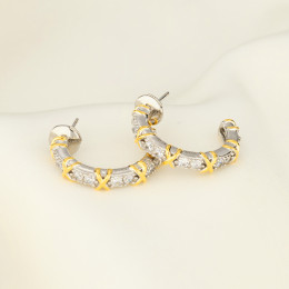 Серьги Tiffany Schlumberger двухцветные с камнями