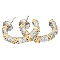 Серьги Tiffany Schlumberger двухцветные с камнями