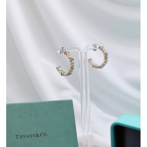 Серьги Tiffany Schlumberger двухцветные с камнями