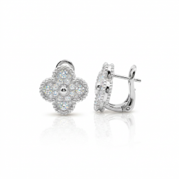 Серьги Van Cleef c цирконами