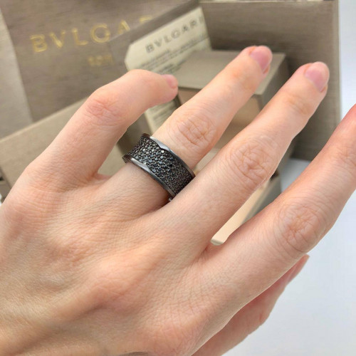 Комплект BVLGARI черный (серебро 925)