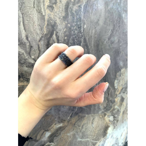 Комплект BVLGARI черный (серебро 925)