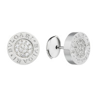 Серьги Bvlgari с цирконами (серебро 925)