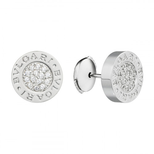 Серьги Bvlgari с цирконами (серебро 925)