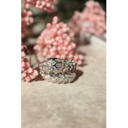 Кольцо змея Bvlgari Serpenti (серебро 925)