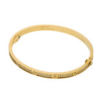 Браслет Cartier Love розовый тонкий с паве с отверткой