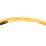 Браслет Cartier Love желтый тонкий с камнями