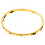 Браслет Cartier Love желтый тонкий с камнями