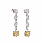 Серьги Tiffany Setting жёлтые с камнями