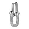 Серьги Tiffany HardWear белые с камнями