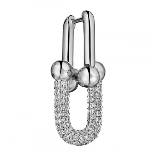 Серьги Tiffany HardWear белые с камнями