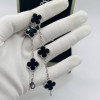 Браслет Van Cleef 5 мотивов черный в белом