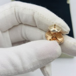 Серьги гвоздики Alhambra агат в розовом золоте 1, 5 см