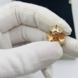 Серьги гвоздики Alhambra агат в розовом золоте 1, 5 см