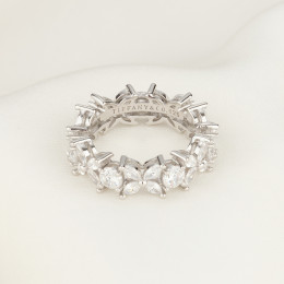 Кольцо Tiffany Victoria белое с камнями