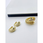Комплект BVLGARI Serpenti под желтое золото (серьги, кольцо)