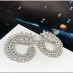 Серьги Chopard Happy Diamonds с цирконами, серебристые
