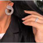 Серьги Chopard Happy Diamonds с цирконами, серебристые
