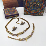 Комплект Dior серьги, чокер и браслет