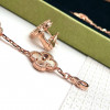 Комплект Van Cleef в розовом цвете (серьги, браслет, колье)