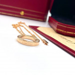 Кулон Cartier Love желтый классический с паве