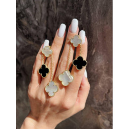 Серьги Van Cleef 3 разных мотива