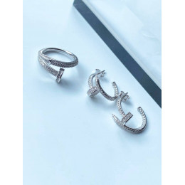 Комплект Cartier гвоздь (серьги, кольцо)