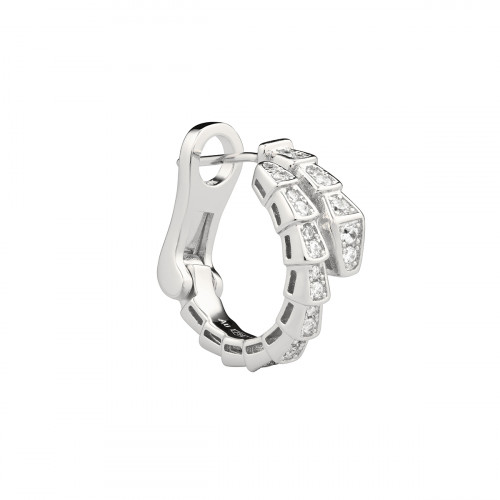 Серьги Bvlgari Serpenty с камнями белые