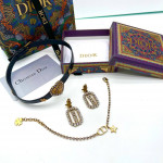 Комплект Dior (чокер, серьги, браслет)