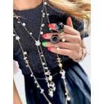 Комплект Chanel Роза (Серьги, Бусы, Сотуар)